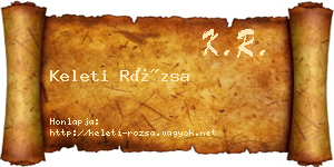 Keleti Rózsa névjegykártya